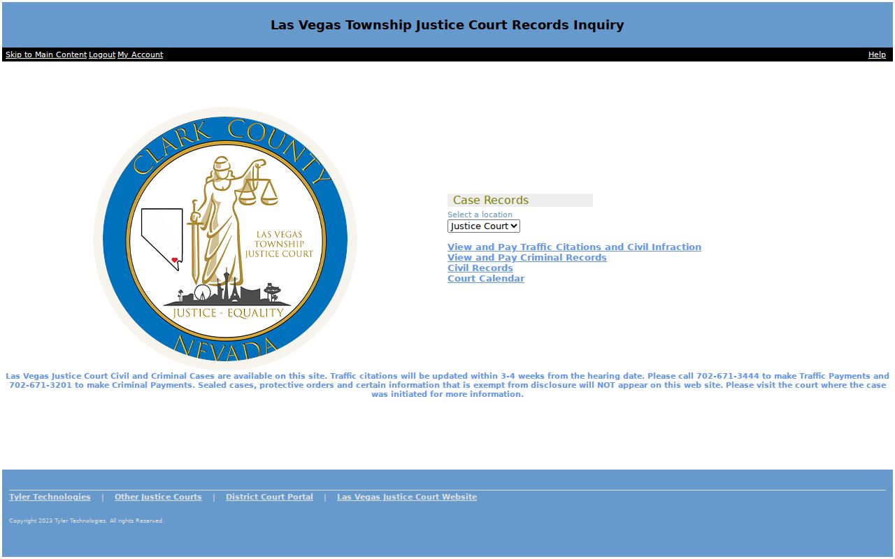 Enterprise people search options in Las Vegas Township Justice Court
