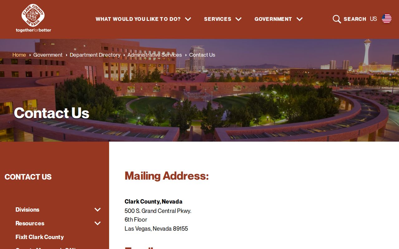 Enterprise people directories on the Clark County contact page